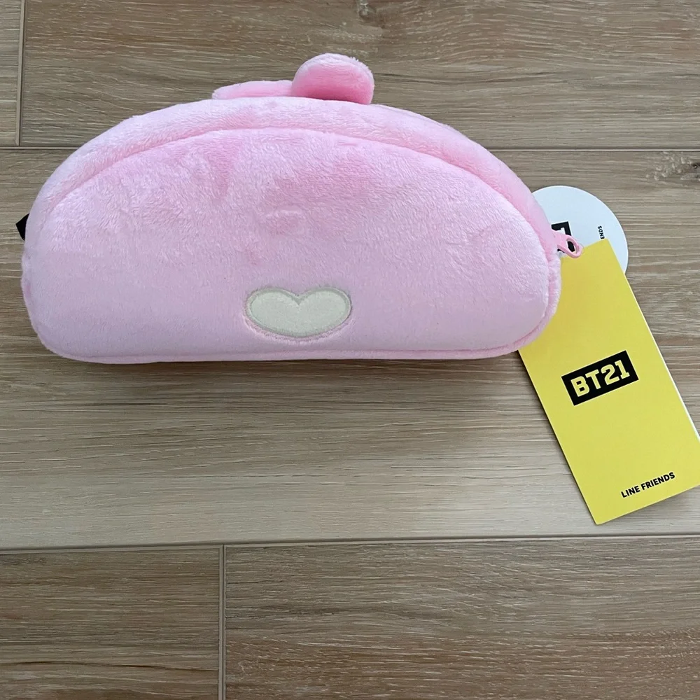 BTS BT21 Line Friends Baby Cooky Plush Zippered Pencil Bag - Picture 3 of 5